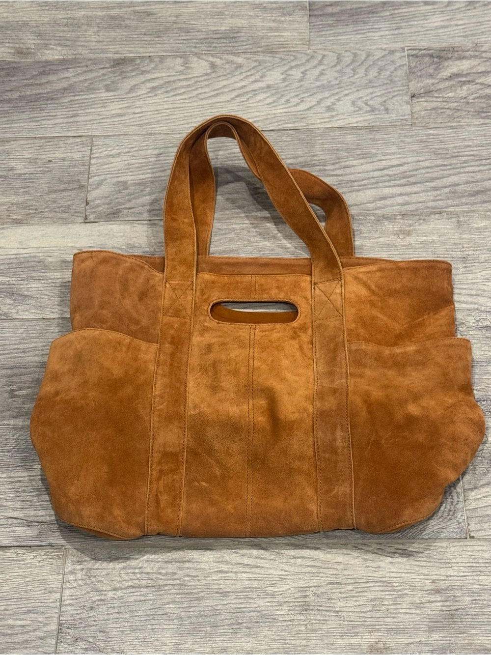 Free People Suede Caravan tote bag in camel - Picture 2 of 8